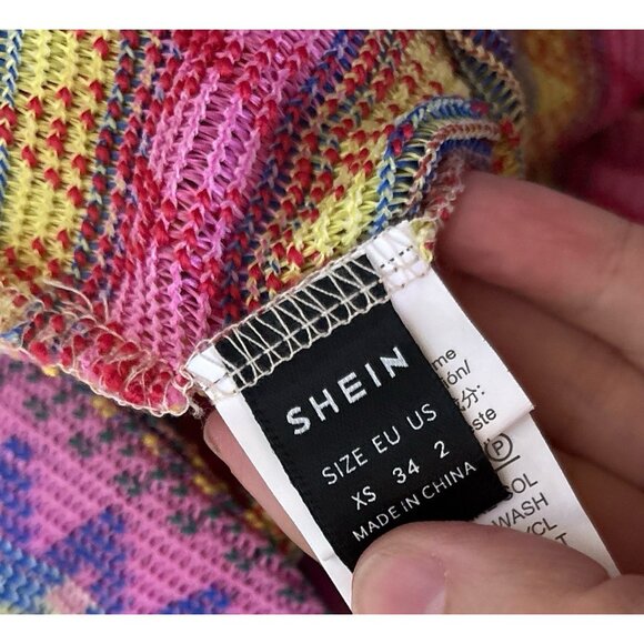 SHEIN Womens Size XS Sleeveless Vivid Eden Summer Beach Geo Print Maxi Dress - Picture 9 of 9